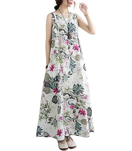 Amazon.co.jp: Lomohanaga リネンワンピース Aラインボリュームワンピ